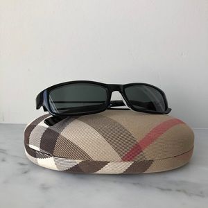 Black Burberry Rectangle Sunglasses